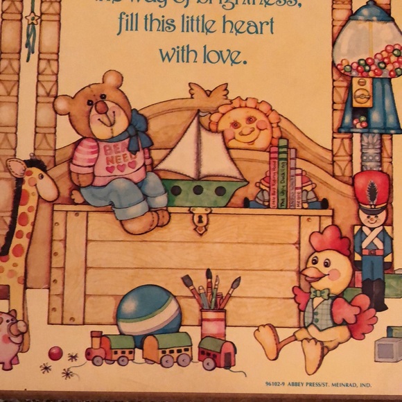 Vintage Foamcraft Nursery patchwork decor and Abbey Press Wall Hanging - Picture 4 of 7